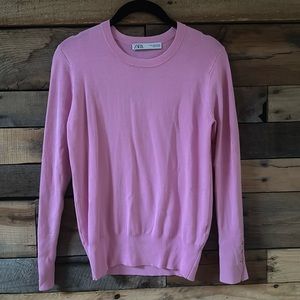Zara pink women’s light sweater sz M